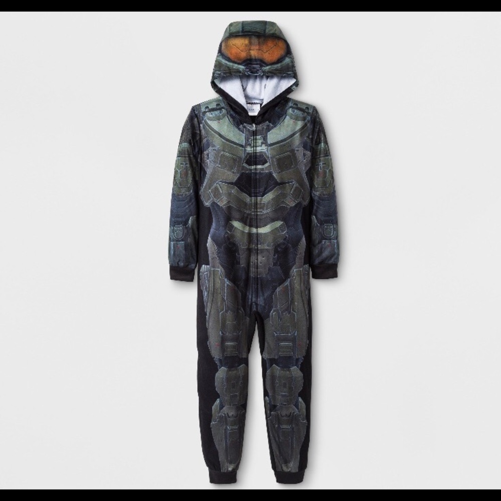 Halo Union Suit Costume Pajamas Pj’s boys 12
